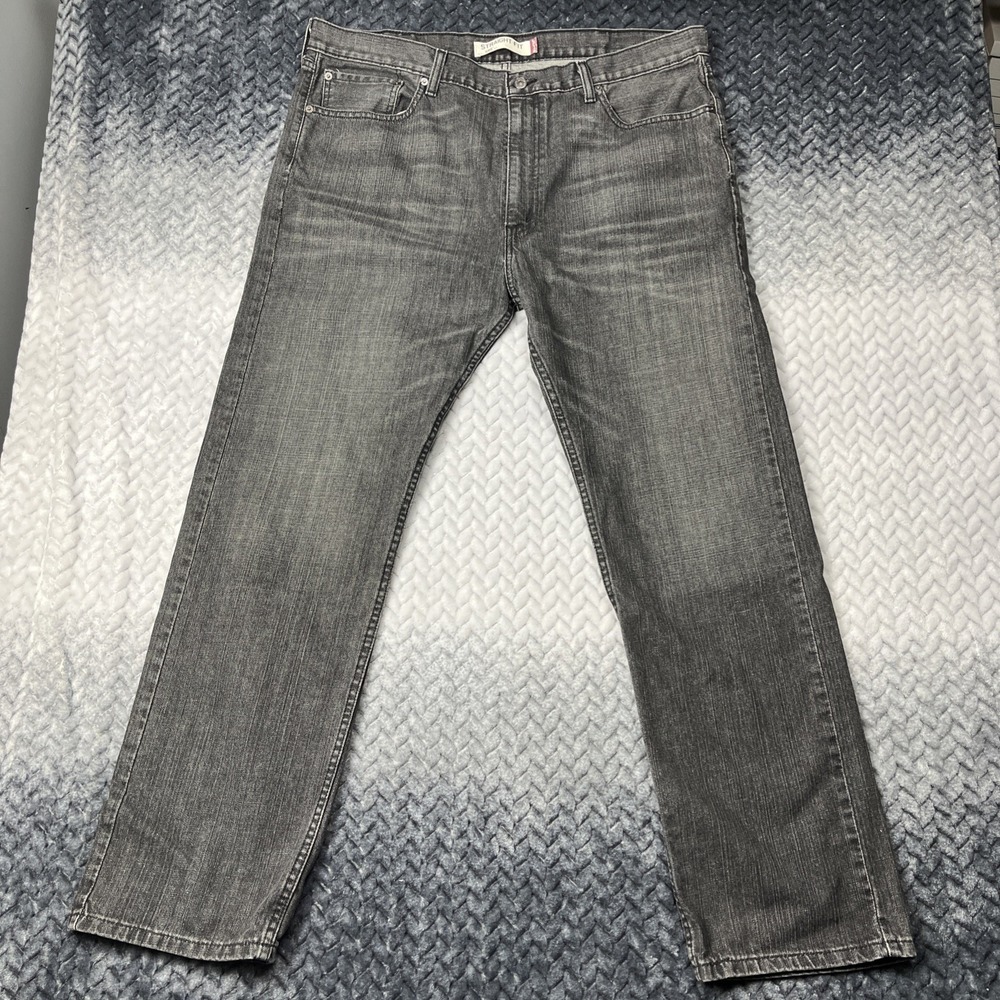 VTG Levi's 505 Straight Fit Jeans Mens 40x32 Black Fade Denim Classic Mexico Y2K